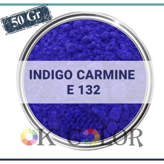 Indigo Carmine E132 Toz Koyu Mavi Gıda Boyası 50Gr